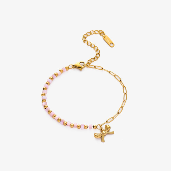 Náhrdelník s korálky na stuze