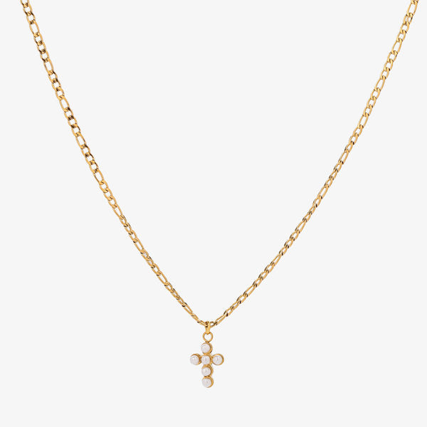 Perlový křížový řetízek