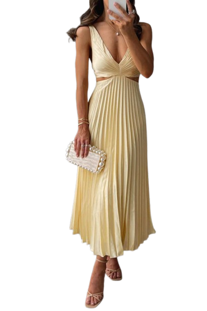 Laia | Dlouhá Plisovaná Šaty