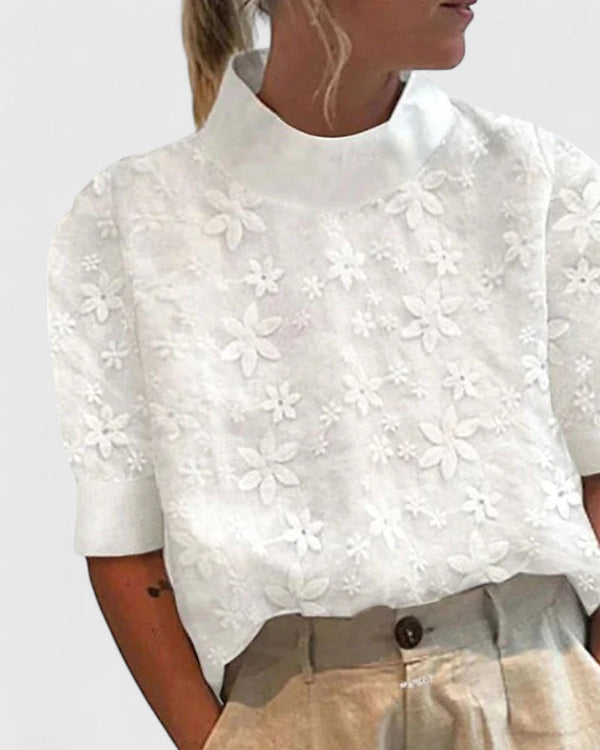 Sonelita™ | Elegantní blůza s stojáčkem