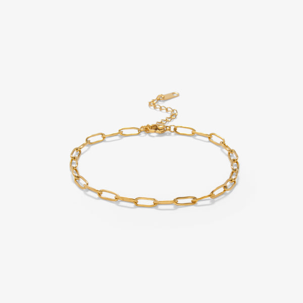 Náramek z řetízku ve tvaru kancelářské sponky