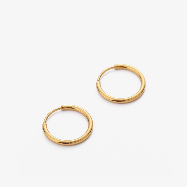 Tenké kruhové náušnice