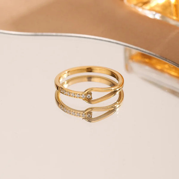 Simone - Geometric Diamond Ring