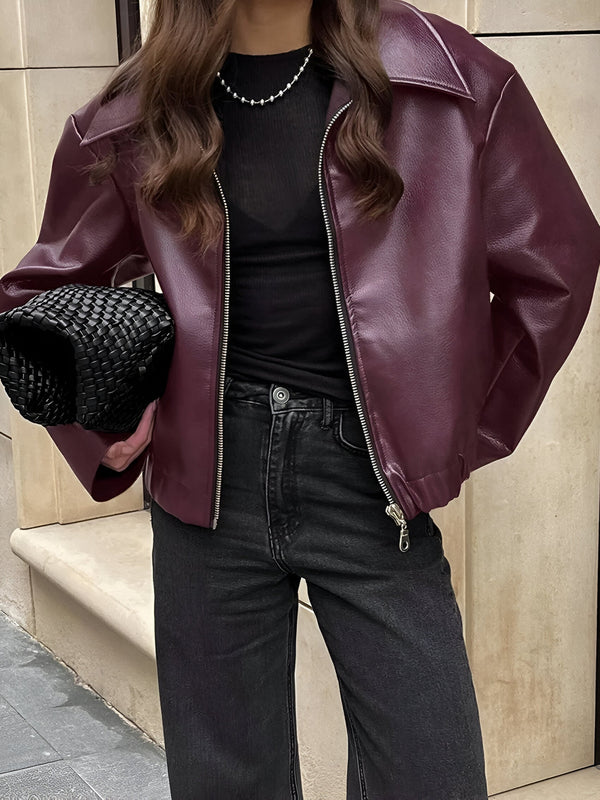 Julia - Kožená bomber bunda