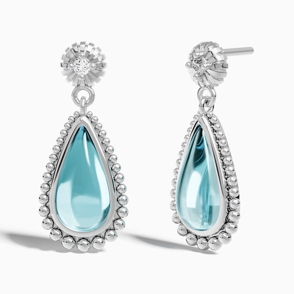 Desert Teardrop Earrings - Aquamarine