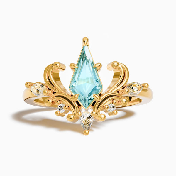 Prsten Ocean Crown - Akvamarín