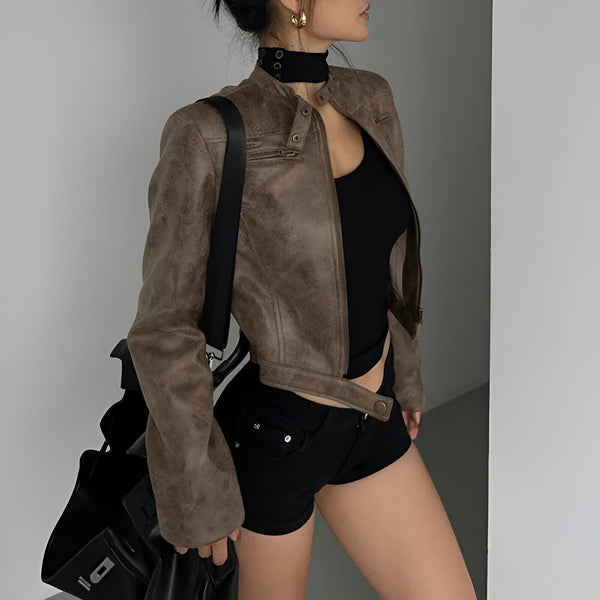 Zara - Kožená podzimní bunda