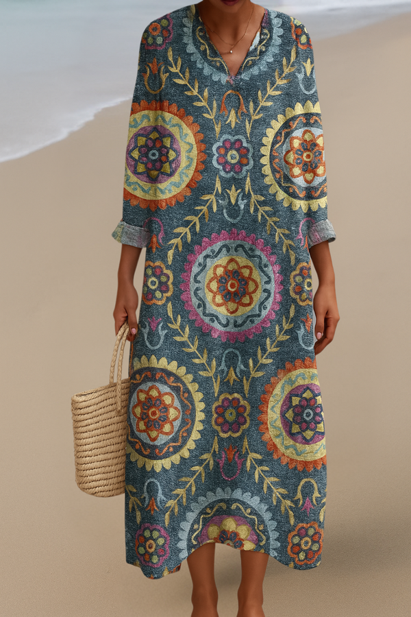 Mandala Maxikleid – Zářte radostí v bohémské eleganci