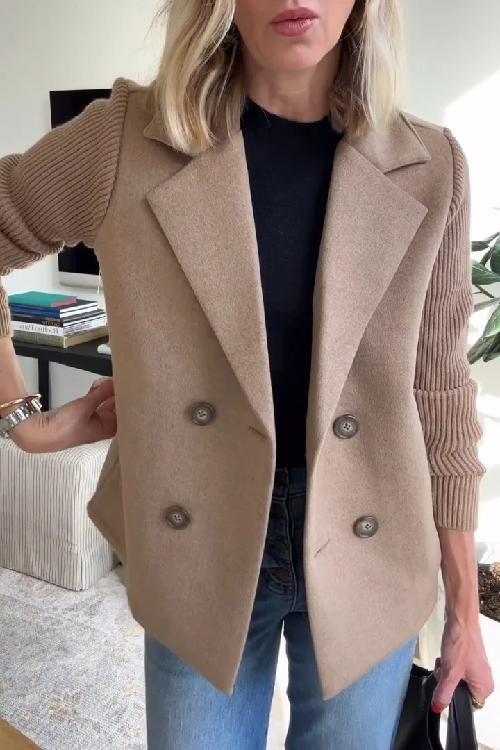 Beatriz™ | Elegantní kabát s pletenými rukávy