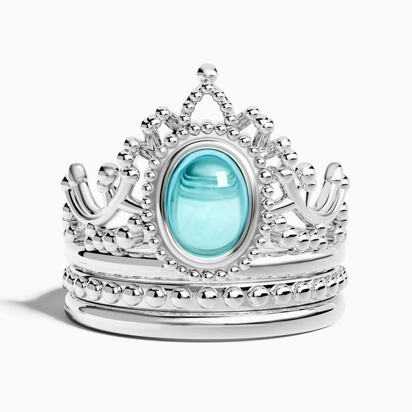 Prsten Dustland Crown - Akvamarín