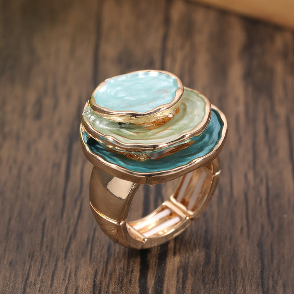 Boho Three-Layered Email Ring