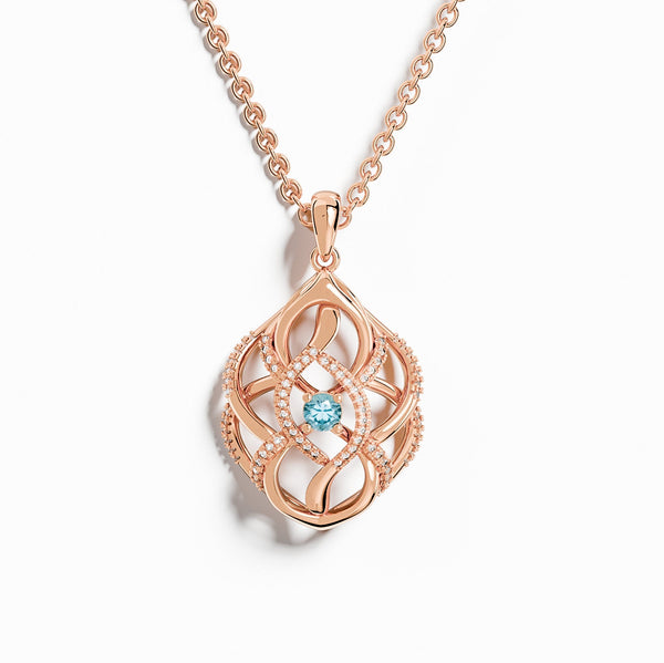 Eden's Embrace Necklace - Aquamarine