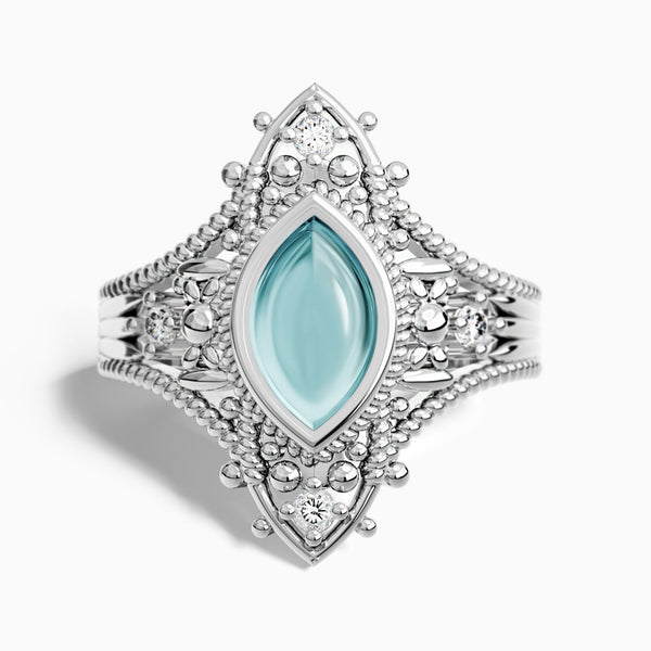 Holy Prayer Ring - Aquamarine