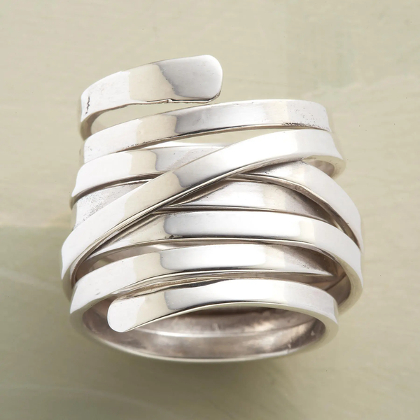 Bliss - Vintage Silver Ring with a Thick Coating