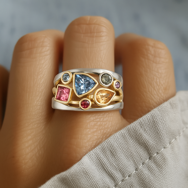 Sofie - Vintage Multi-Coloured Zirconia Ring