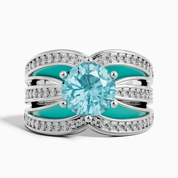 Intersect Radiance Ring - Aquamarine