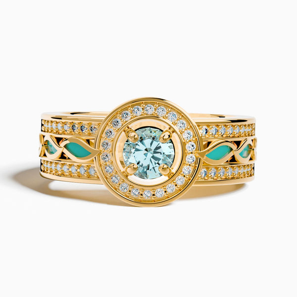 Shining Rodeo Ring - Aquamarine