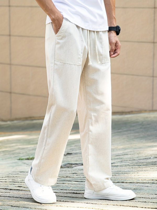 Letní lněné kalhoty Sorentino casual